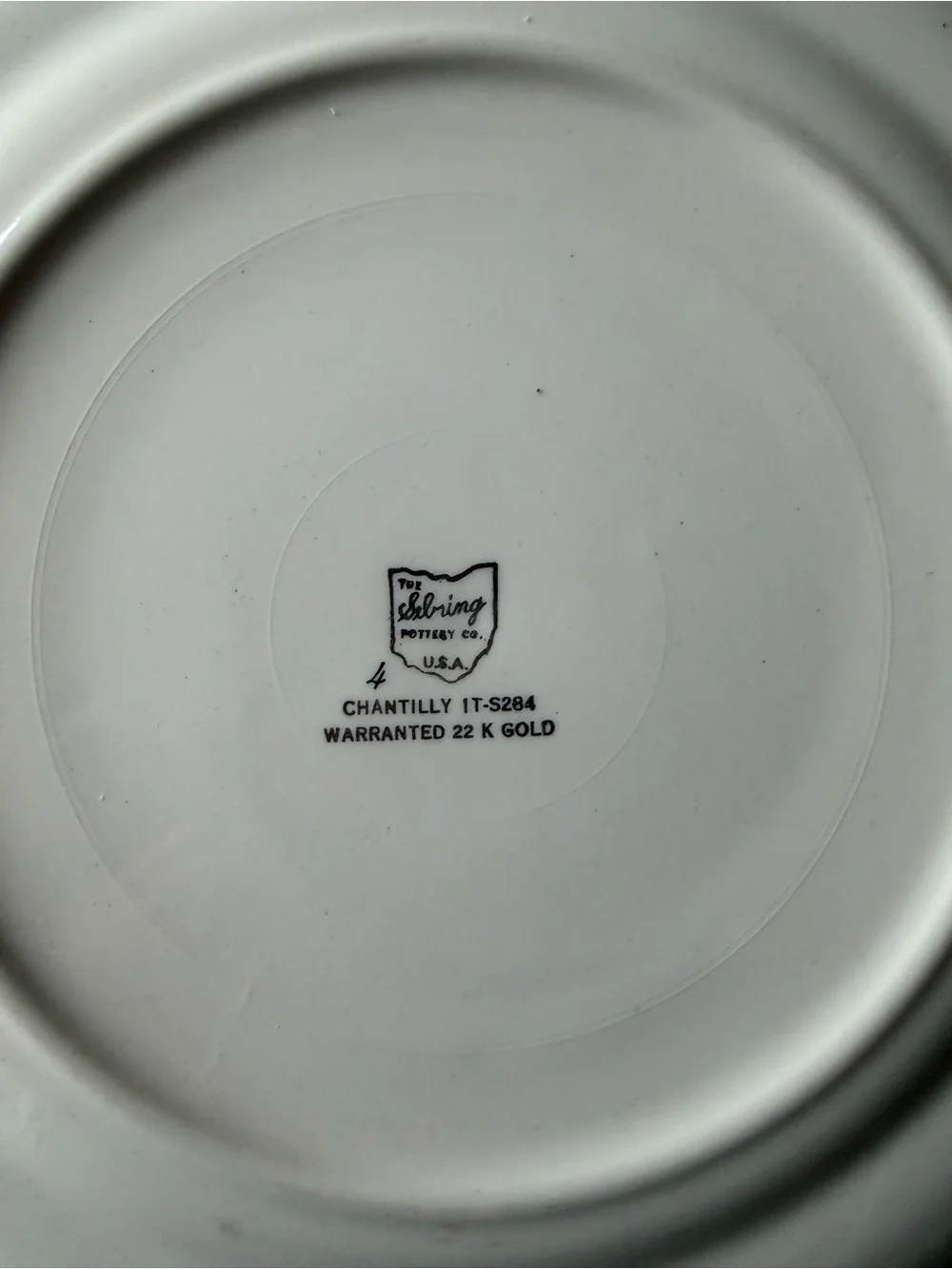 The Sebring Pottery Co. USA white decorative